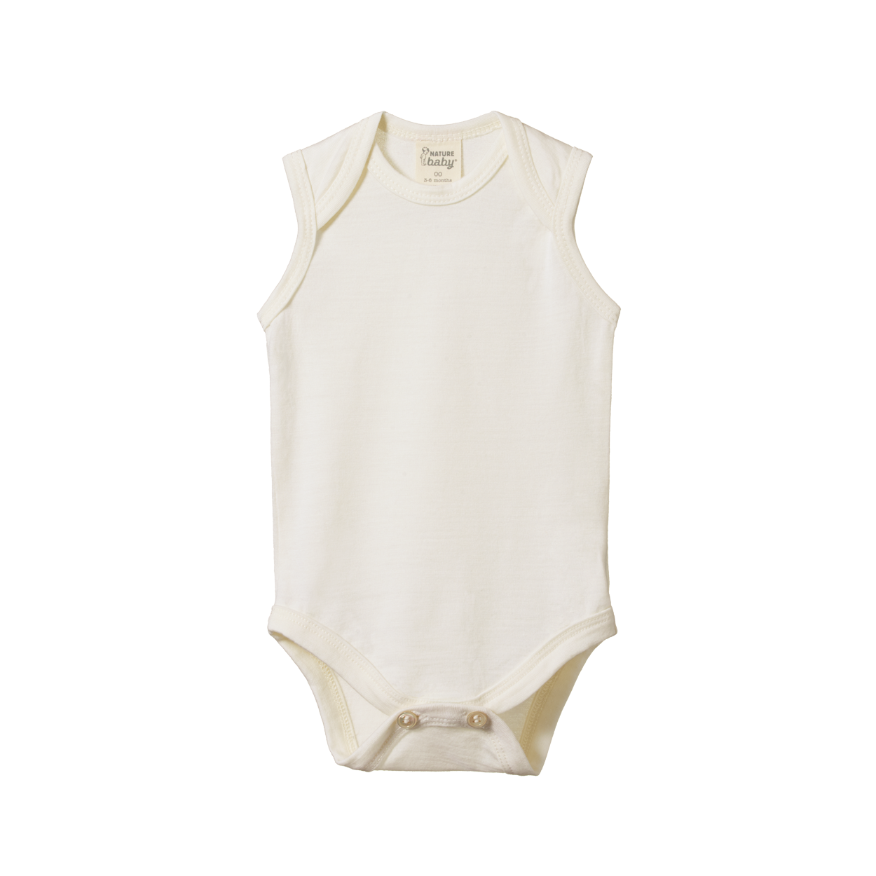 Nature Baby Merino Essential Singlet Bodysuit Natural
