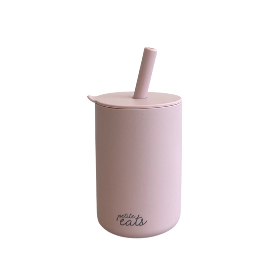 Petite Eats Mini Smoothie Cup with Straw Dusty Lilac