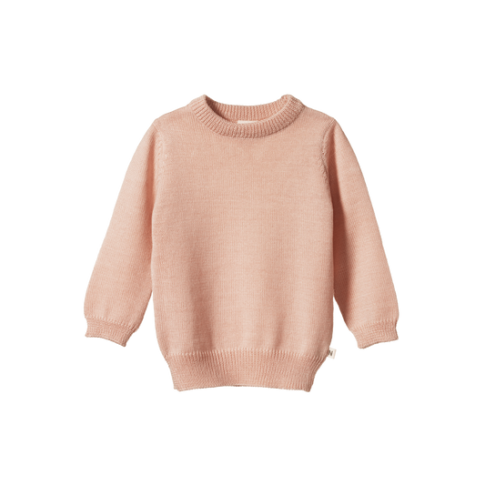 Nature Baby Merino Knit Pullover Rose Dust