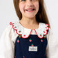 Goldie + Ace Mini Strawberry Embroidered Burton Overalls