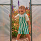 Goldie + Ace Happy Stripe Button Burton Overalls