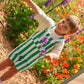 Goldie + Ace Happy Stripe Button Burton Overalls