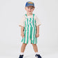 Goldie + Ace Happy Stripe Button Burton Overalls