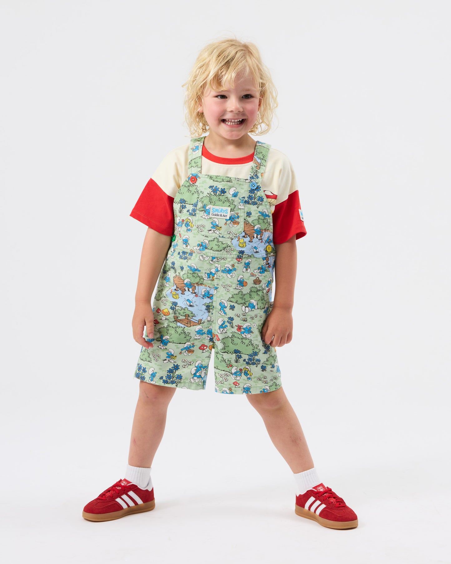 Goldie + Ace The Smurfs Village Print Burton Overall