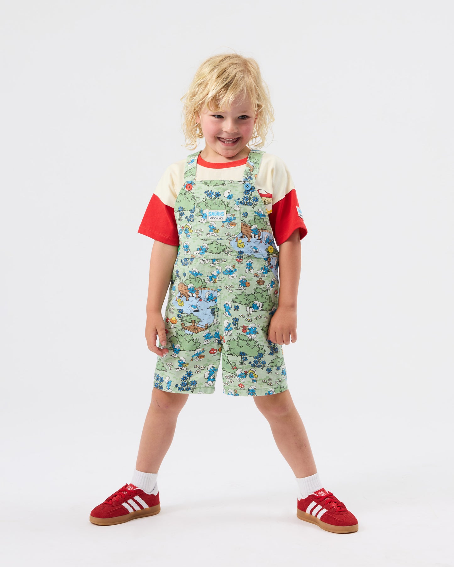 Goldie + Ace The Smurfs Village Print Burton Overall