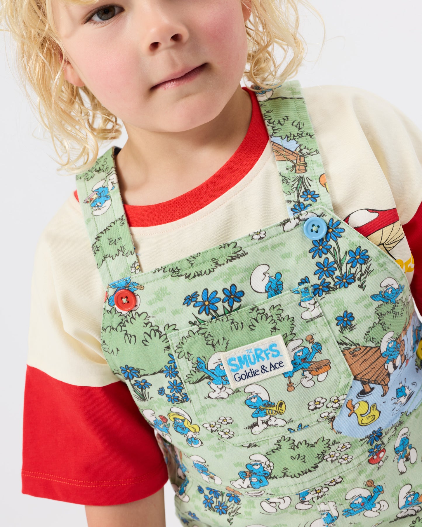 Goldie + Ace The Smurfs Village Print Burton Overall