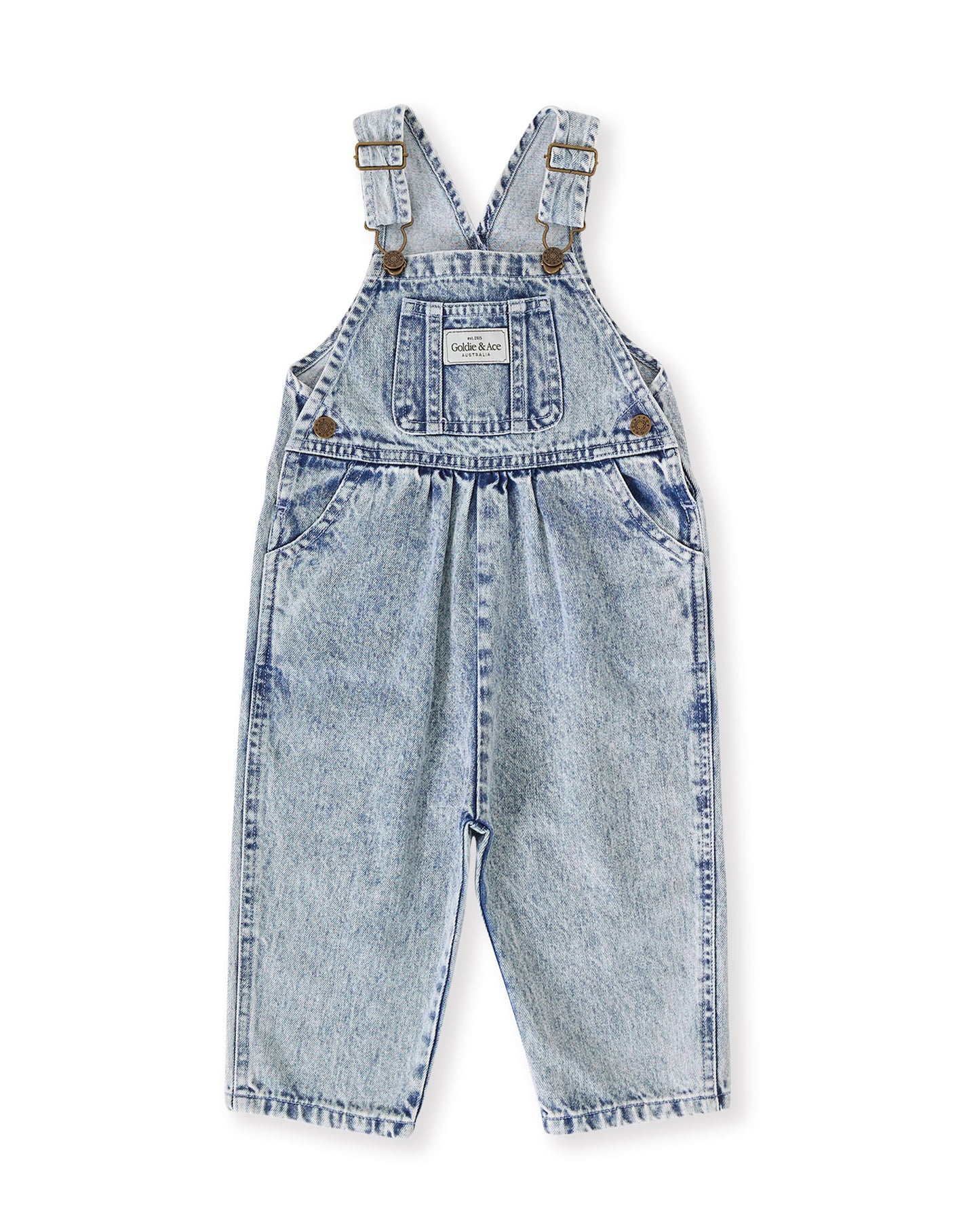 Goldie + Ace Austin Vintage Washed Denim Overalls