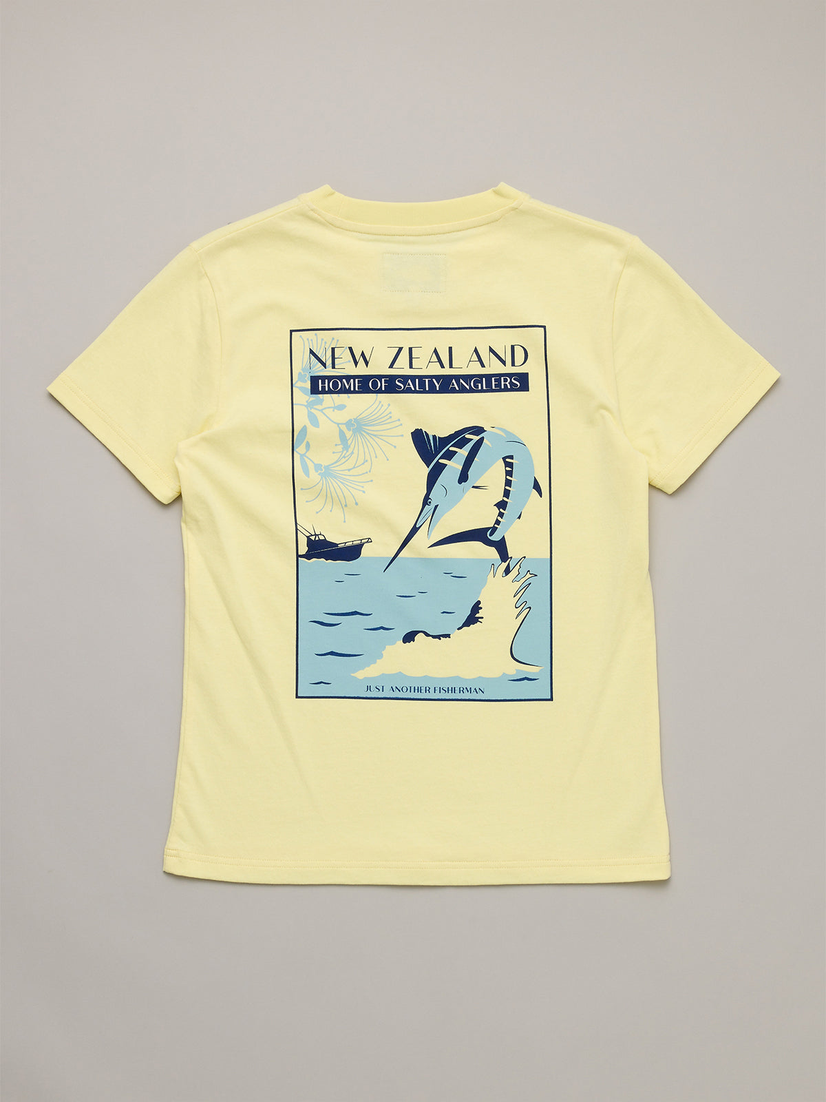 Just Another Fisherman Mini Salty Anglers Short Sleeve Tee Dawn Yellow