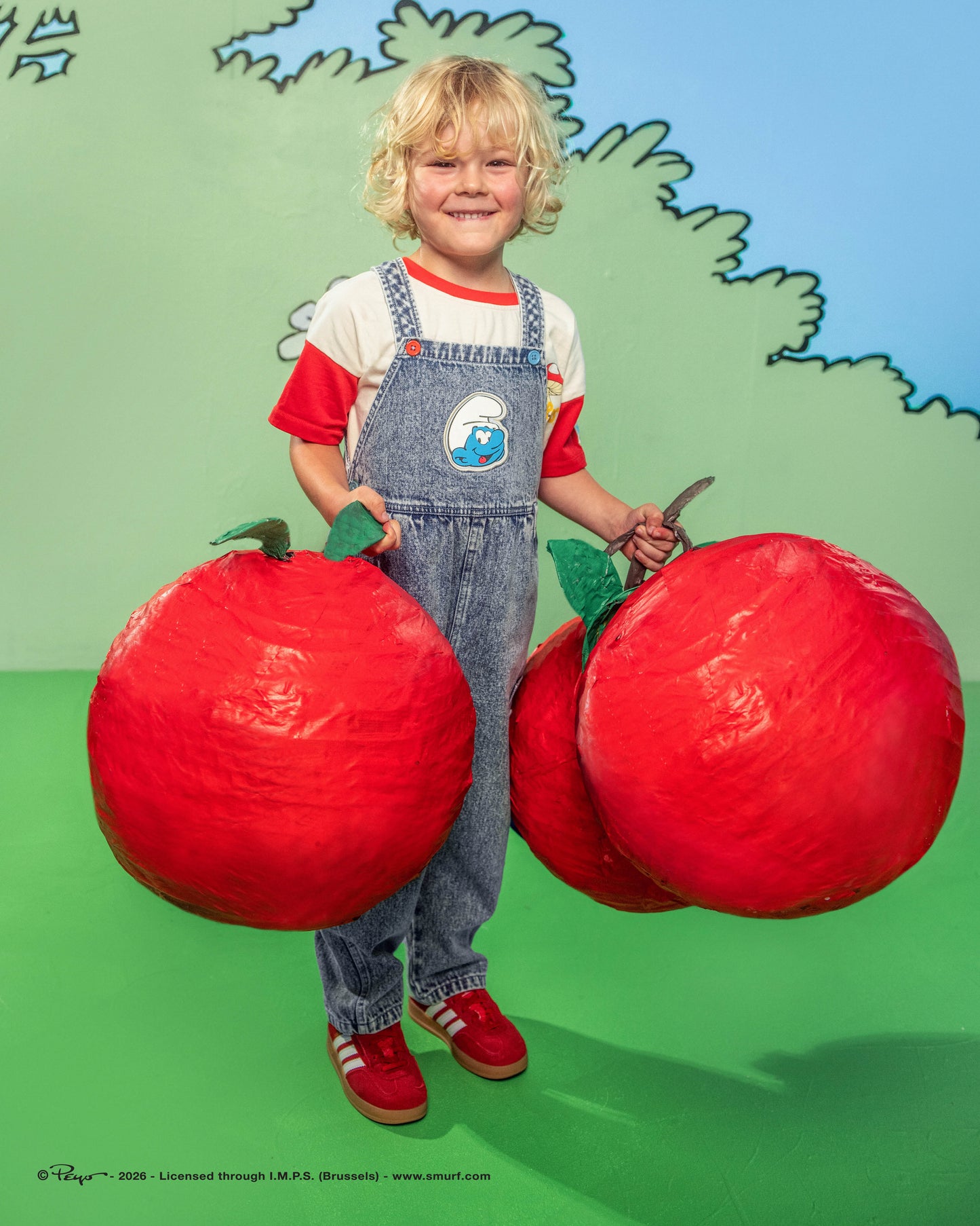 Goldie + Ace The Smurfs Patch Austin Overalls