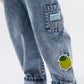 Goldie + Ace The Smurfs Patch Austin Overalls