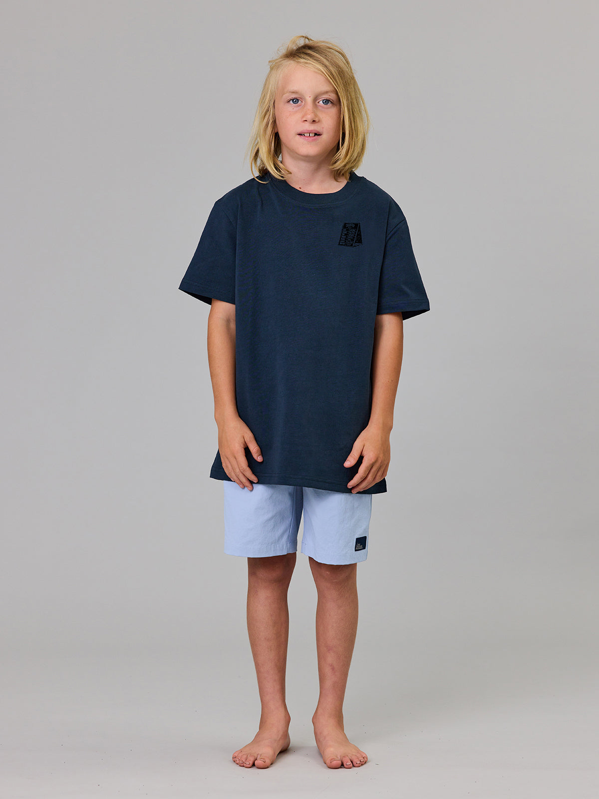 Just Another Fisherman Mini Tipping The Scales Short Sleeve Tee Navy