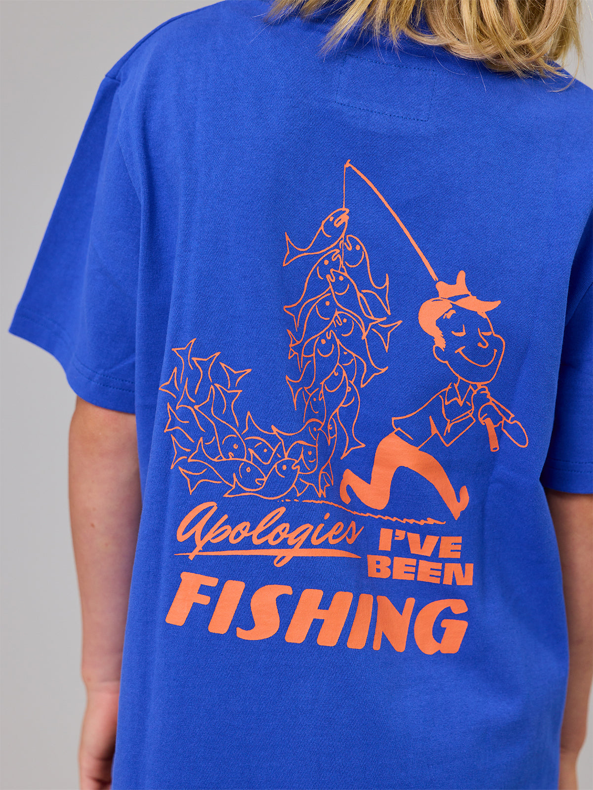 Just Another Fisherman Mini Apologies Short Sleeve Tee Cobalt