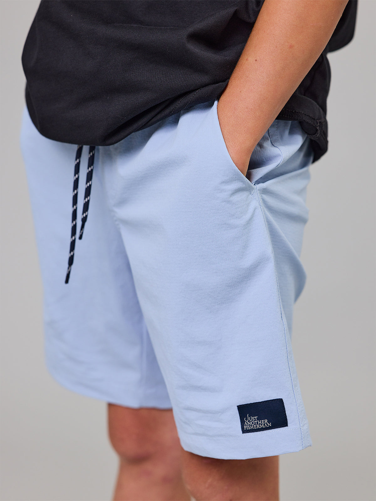 Just Another Fisherman Mini Crewman Shorts Light Blue