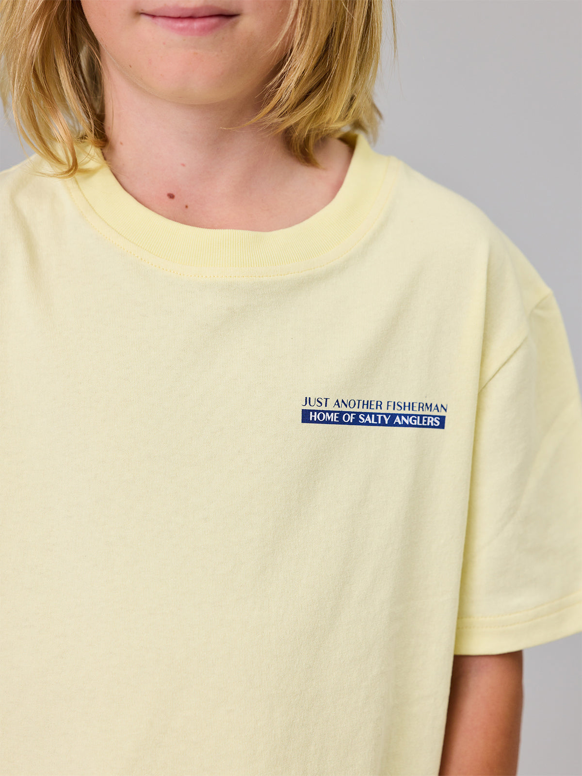 Just Another Fisherman Mini Salty Anglers Short Sleeve Tee Dawn Yellow