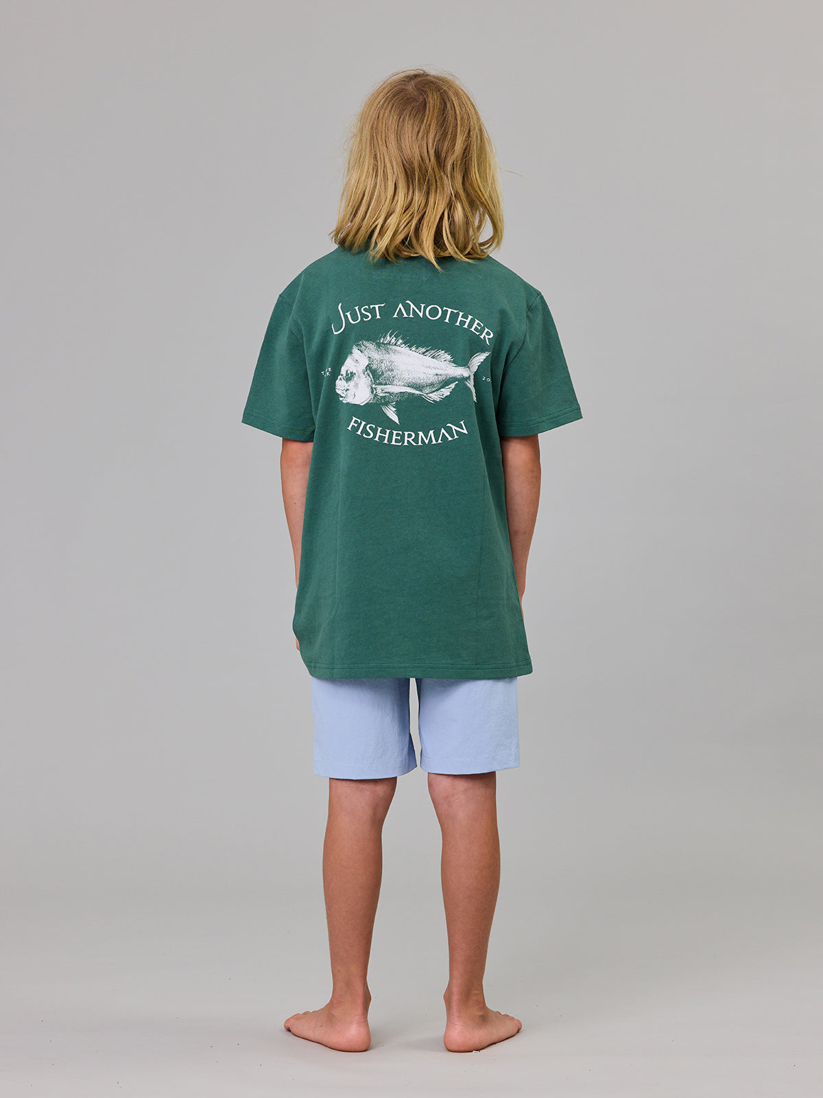 Just Another Fisherman Mini Snapper Short Sleeve Tee Dusk Pine
