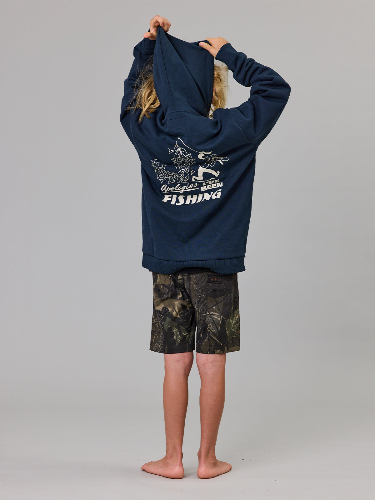 Just Another Fisherman Mini Apologies Hood Navy