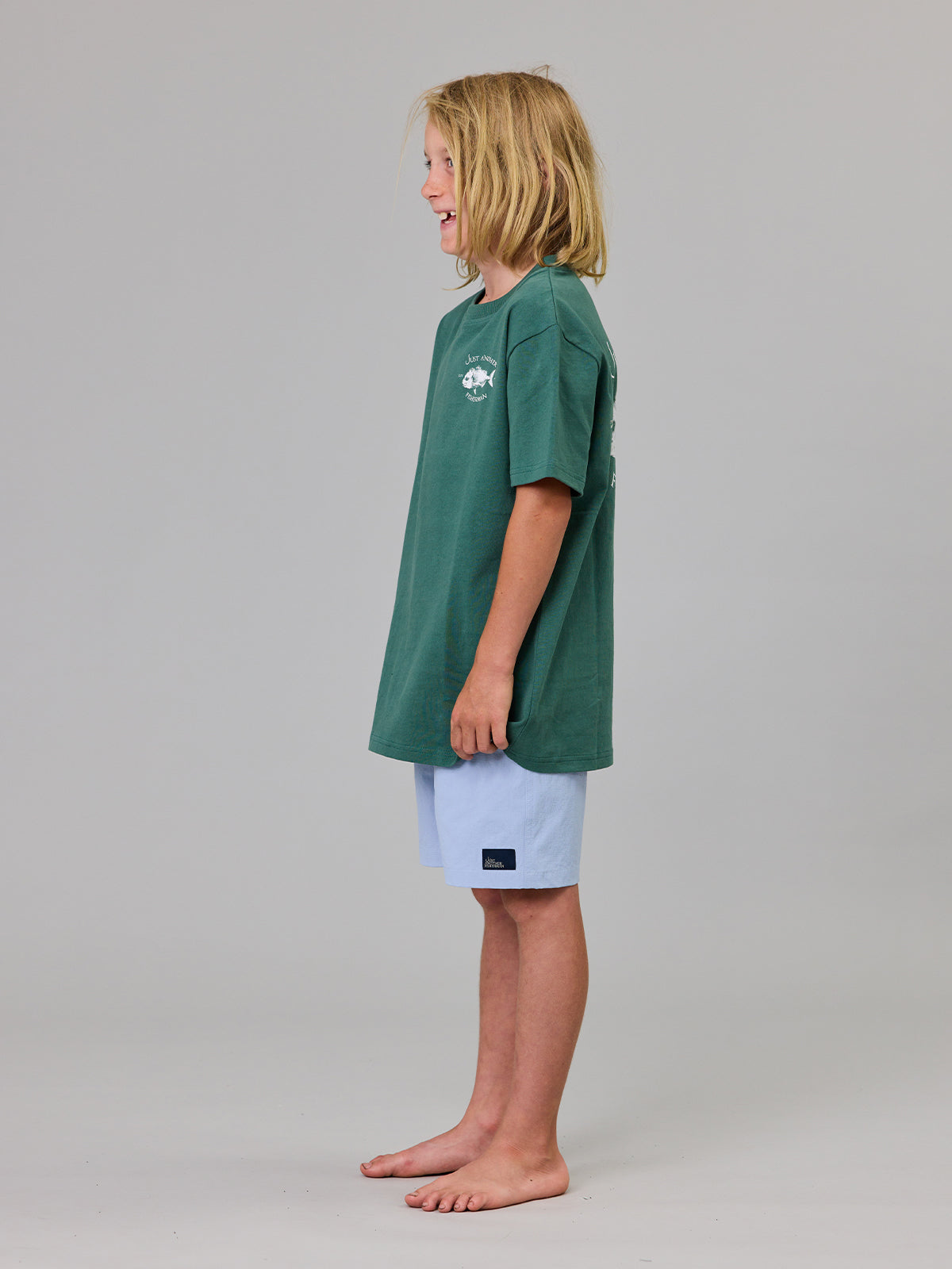 Just Another Fisherman Mini Snapper Short Sleeve Tee Dusk Pine