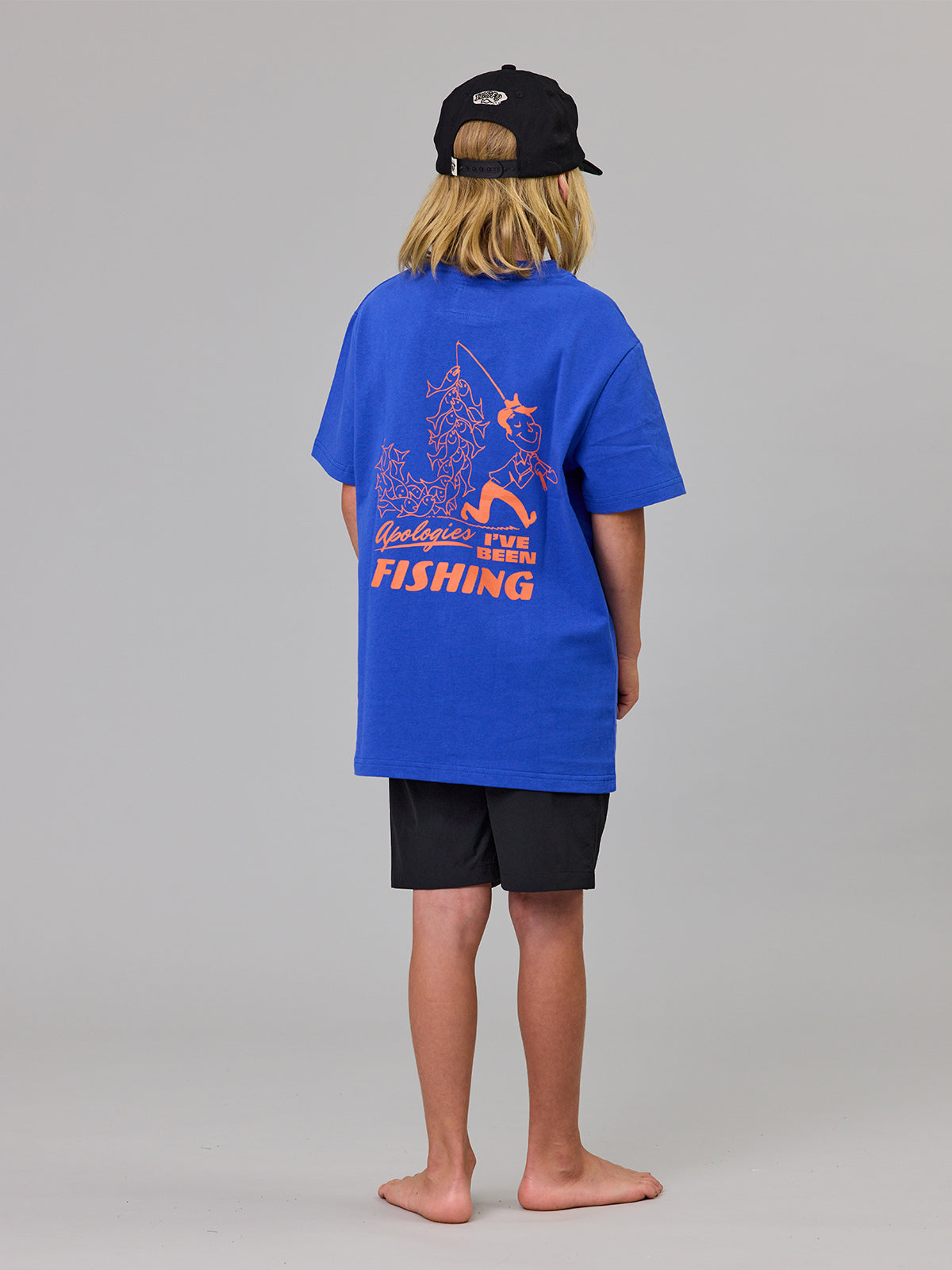 Just Another Fisherman Mini Apologies Short Sleeve Tee Cobalt