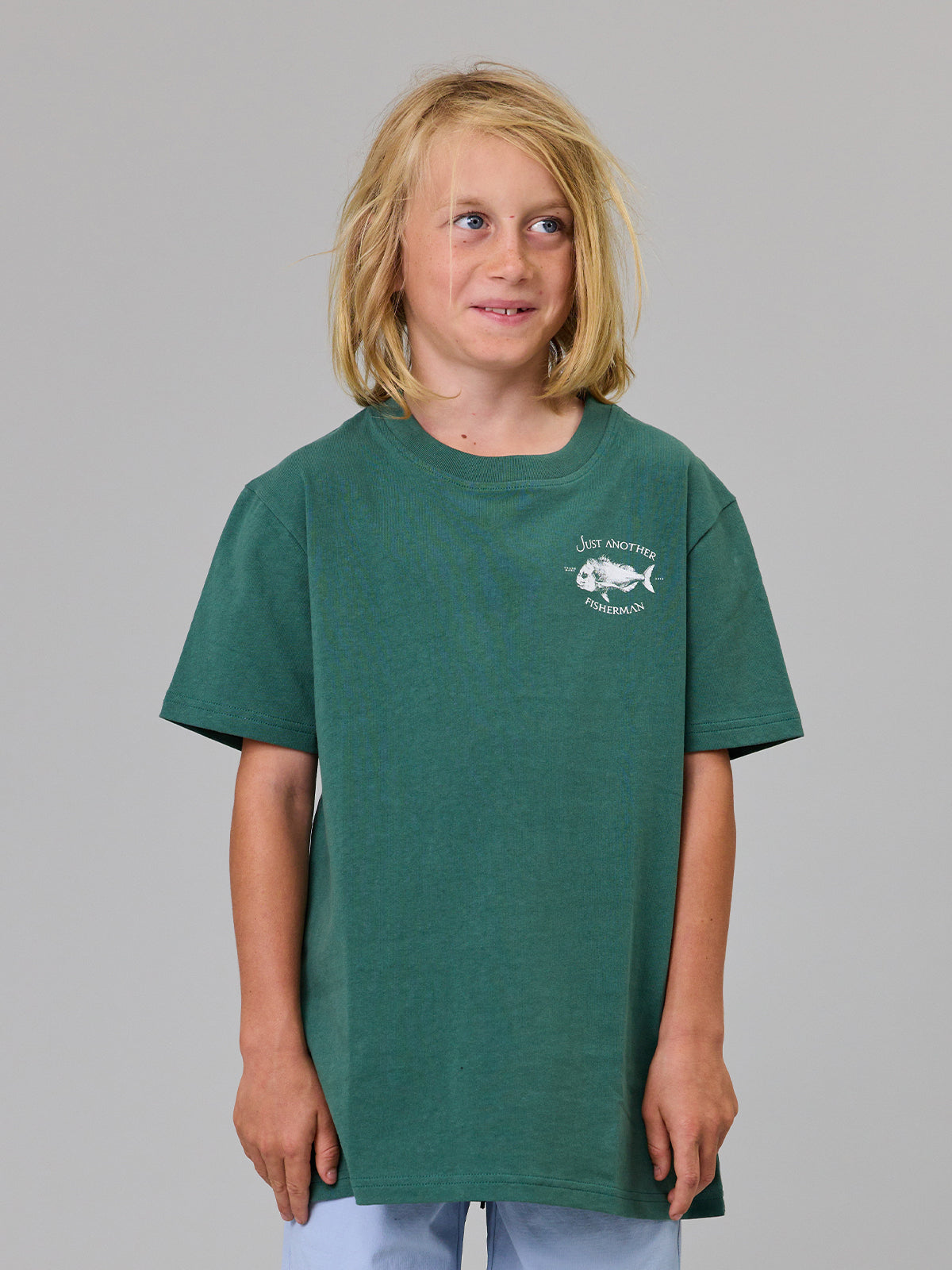 Just Another Fisherman Mini Snapper Short Sleeve Tee Dusk Pine