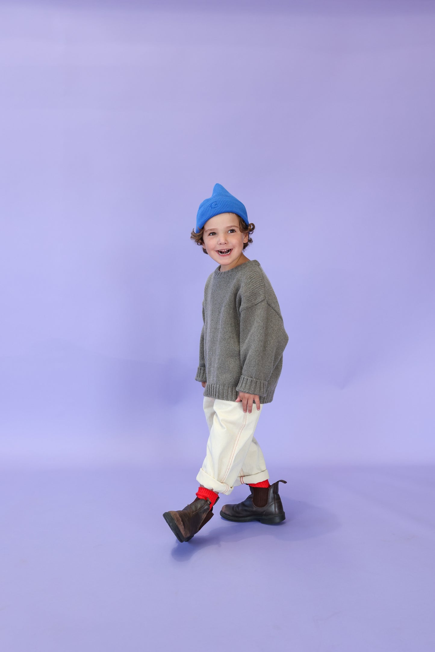 Grown Organic Ribbed Super Pixie Beanie Sea