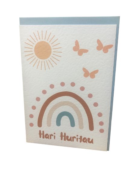 Hari Huritau “Happy Birthday” Rainbow Greeting Card