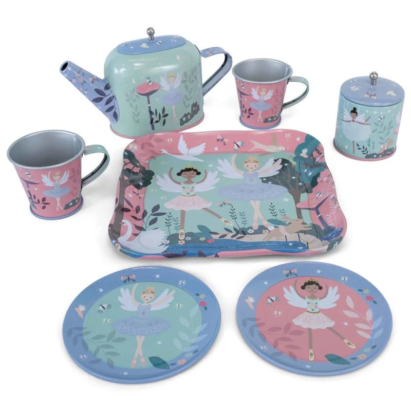 Floss & Rock 9 Piece Tin Tea Set | Enchanted