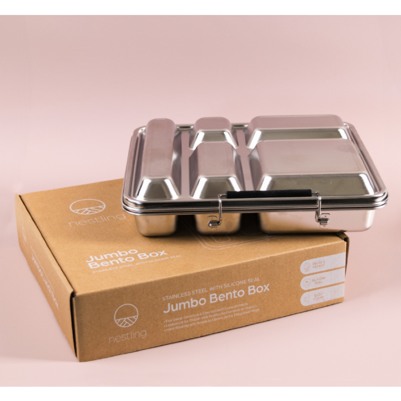 Nestling Stainless Steel Jumbo Bento Box