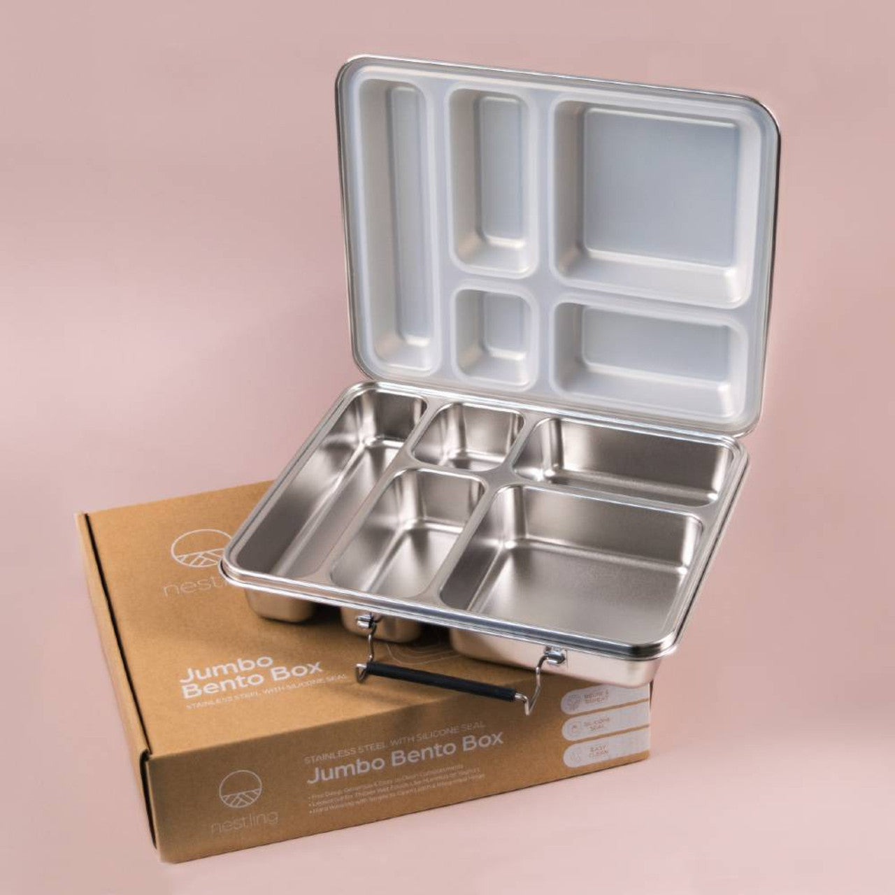 Nestling Stainless Steel Jumbo Bento Box