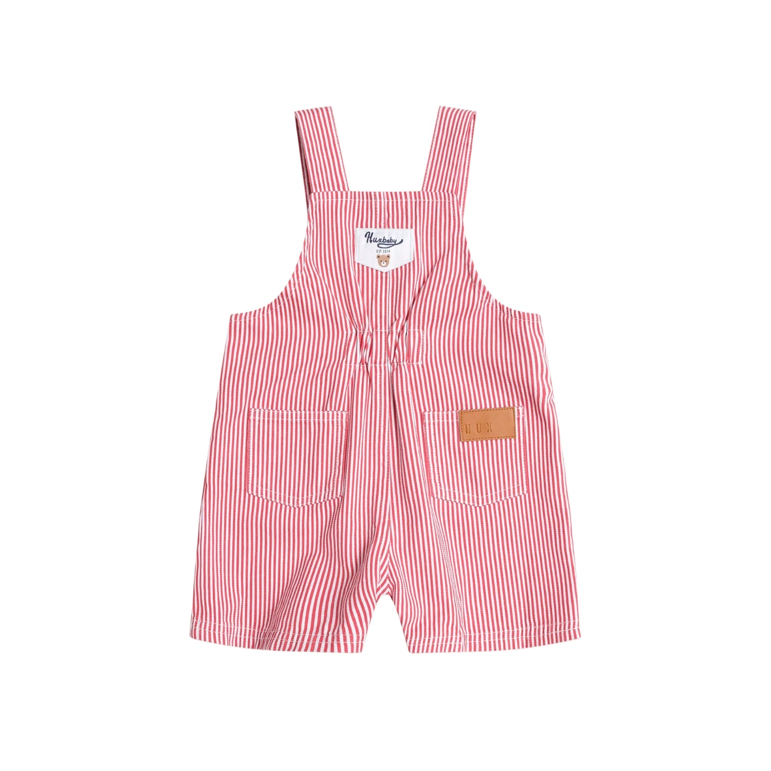 Huxbaby Chill Red Stripe Short Overalls