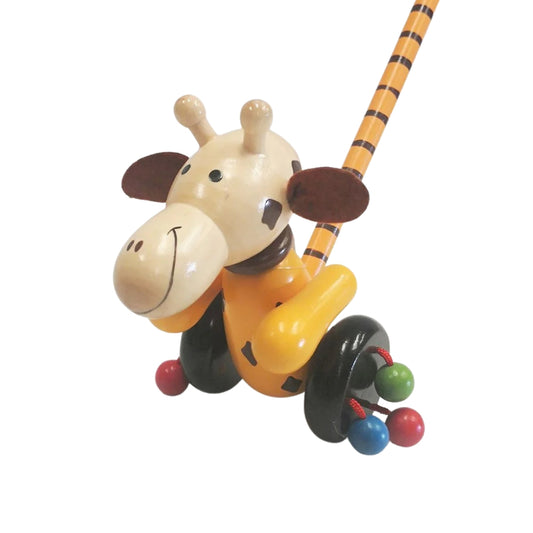 Wooden Push Along Toy  Giraffe
