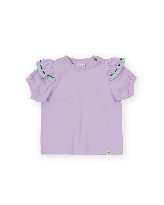 Goldie + Ace Flounce Shoulder Apple Top