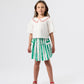 Goldie + Ace Happy Stripe Pocket Skirt