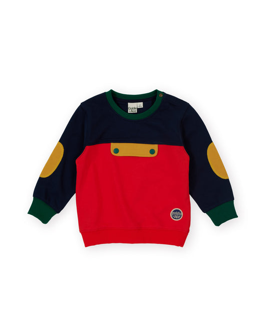 Goldie + Ace Colour Block Pocket Sweater