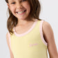 Goldie + Ace Embroidered Colour Pop Rib Singlet Yellow