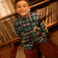 Goldie + Ace Check Padded Shacket Green Check
