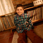 Goldie + Ace Check Padded Shacket Green Check