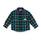 Goldie + Ace Check Padded Shacket Green Check