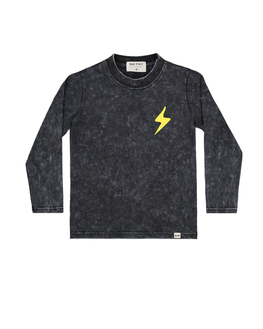 Band of Boys Black Wash Bones Skate Long Sleeve Tee