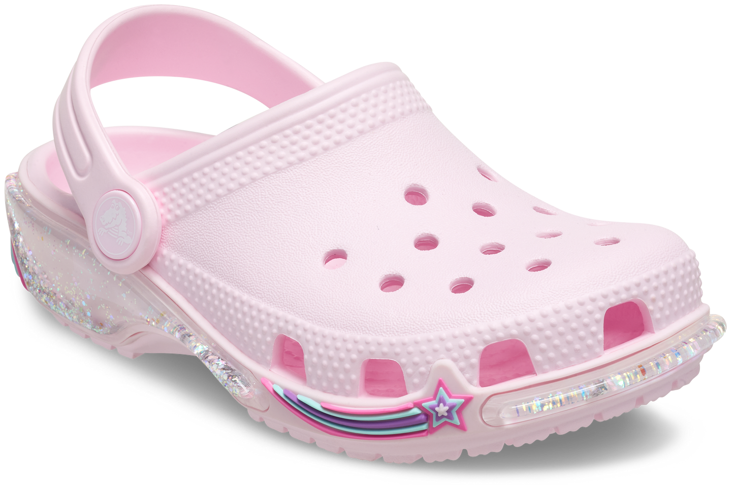 Crocs Classic Star Sparkle Sprinkling Clog Kids Pink Milk