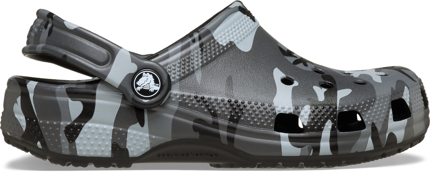 Crocs Classic Camouflage Clog Kids/Youth Black/Slate Grey