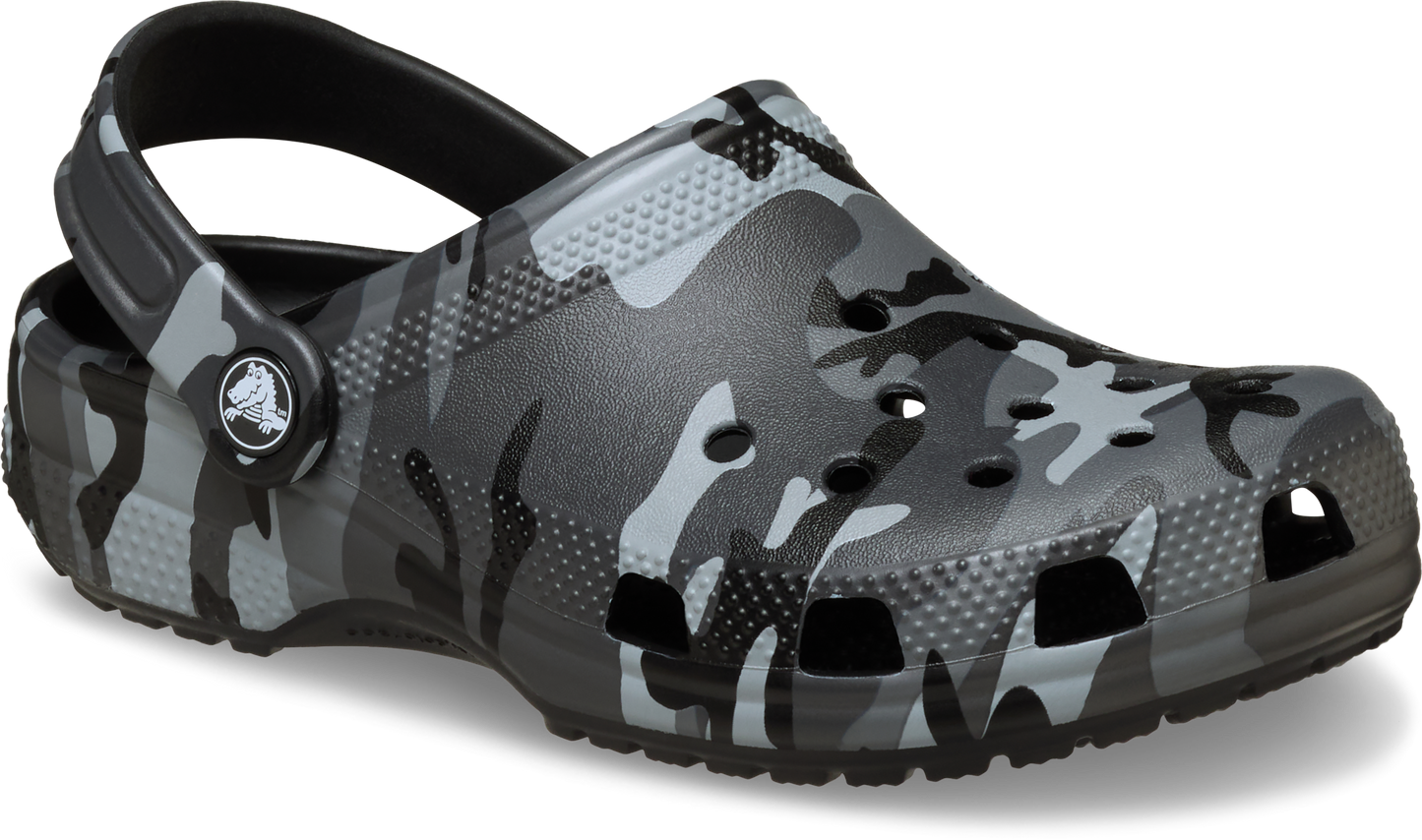 Crocs Classic Camouflage Clog Kids/Youth Black/Slate Grey