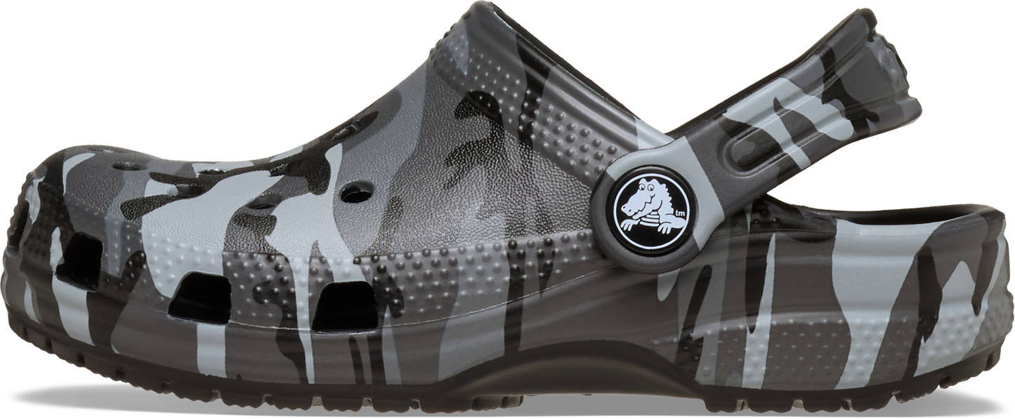 Crocs Classic Camouflage Clog Toddler Black/Slate Grey