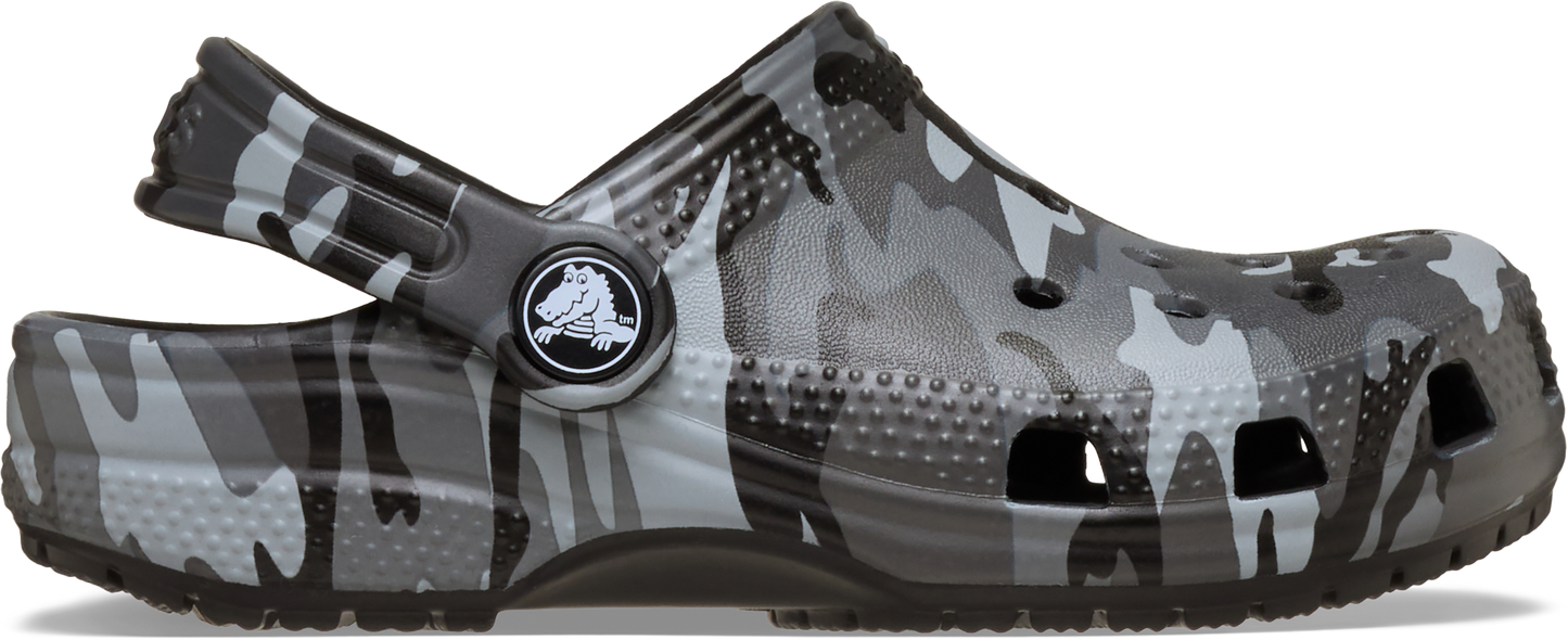 Crocs Classic Camouflage Clog Toddler Black/Slate Grey