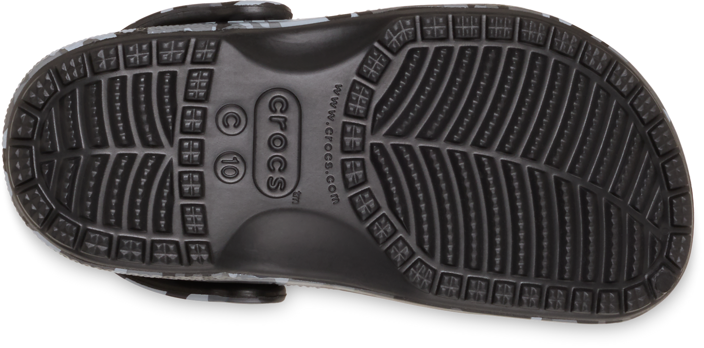 Crocs Classic Camouflage Clog Toddler Black/Slate Grey