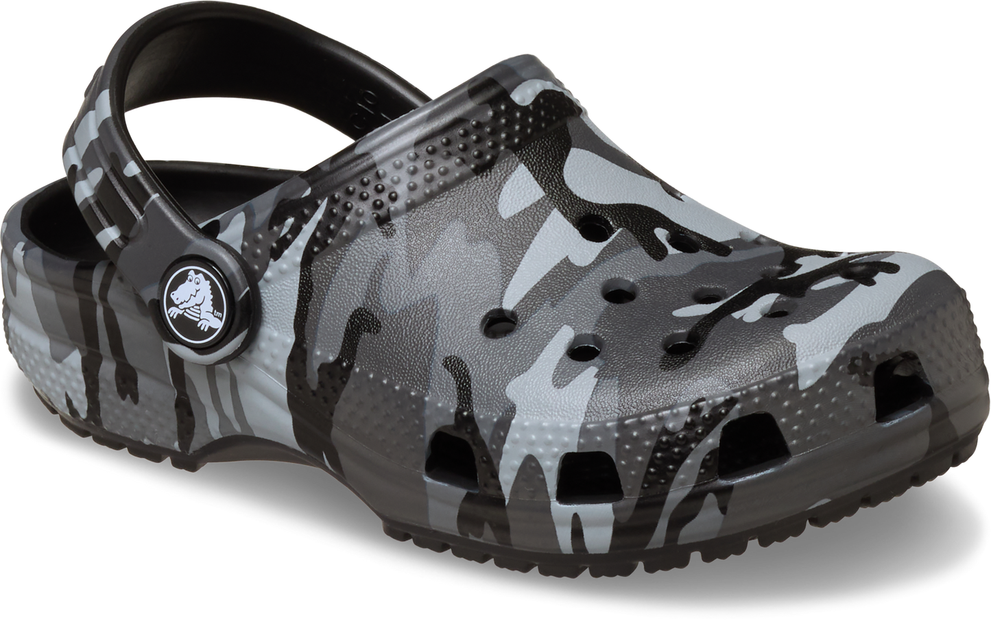 Crocs Classic Camouflage Clog Toddler Black/Slate Grey