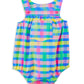 Milky Picnic Check Playsuit