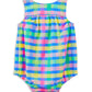 Milky Picnic Check Playsuit