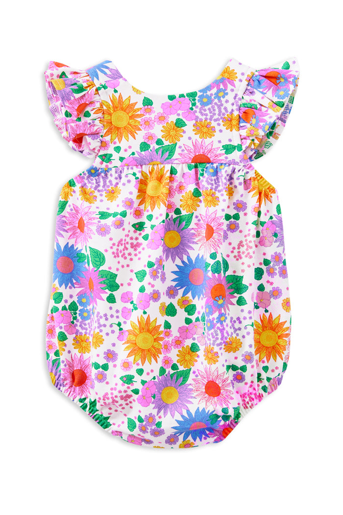 Milky Sunshine Floral Playsuit