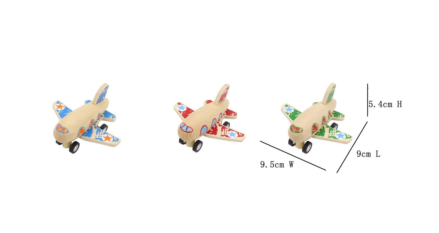 Wooden Pullback Aeroplane