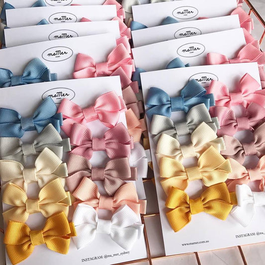 maMer Little Marry Hair Bow Clips 10 Pack Mixed